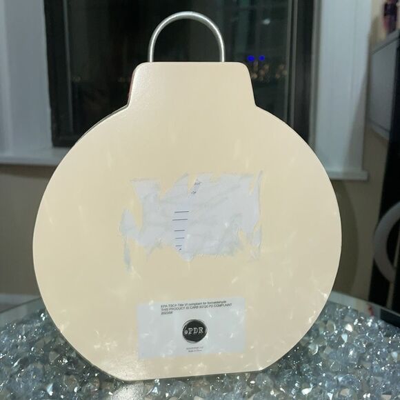 Eccolo wooden red white glitter merry Christmas Xmas ornament ho holiday decor - Picture 7 of 12